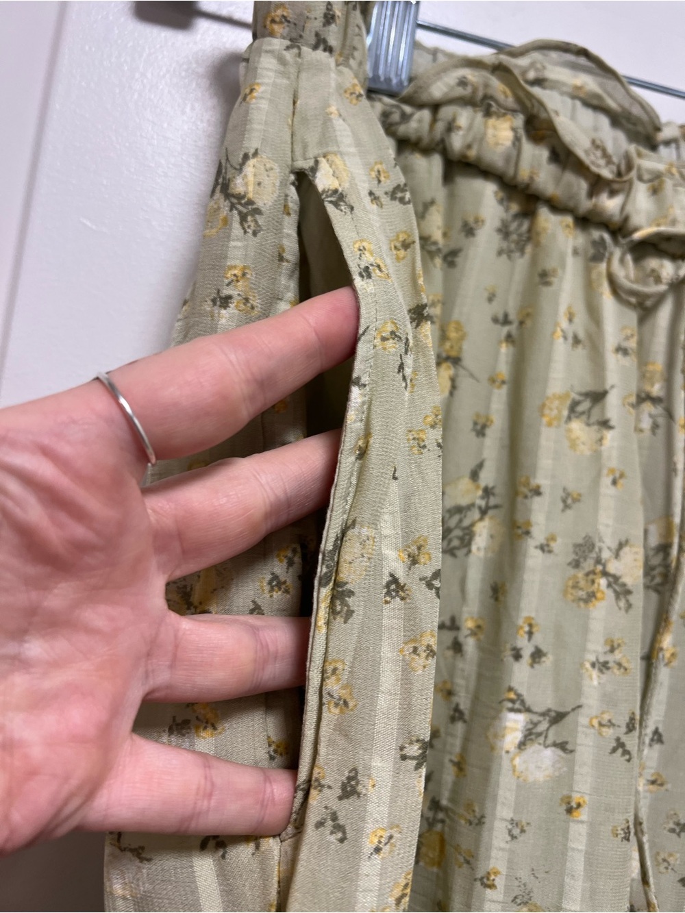 Free People Yellow Emmaline Tiered Floral Pants - Picture 9 of 12
